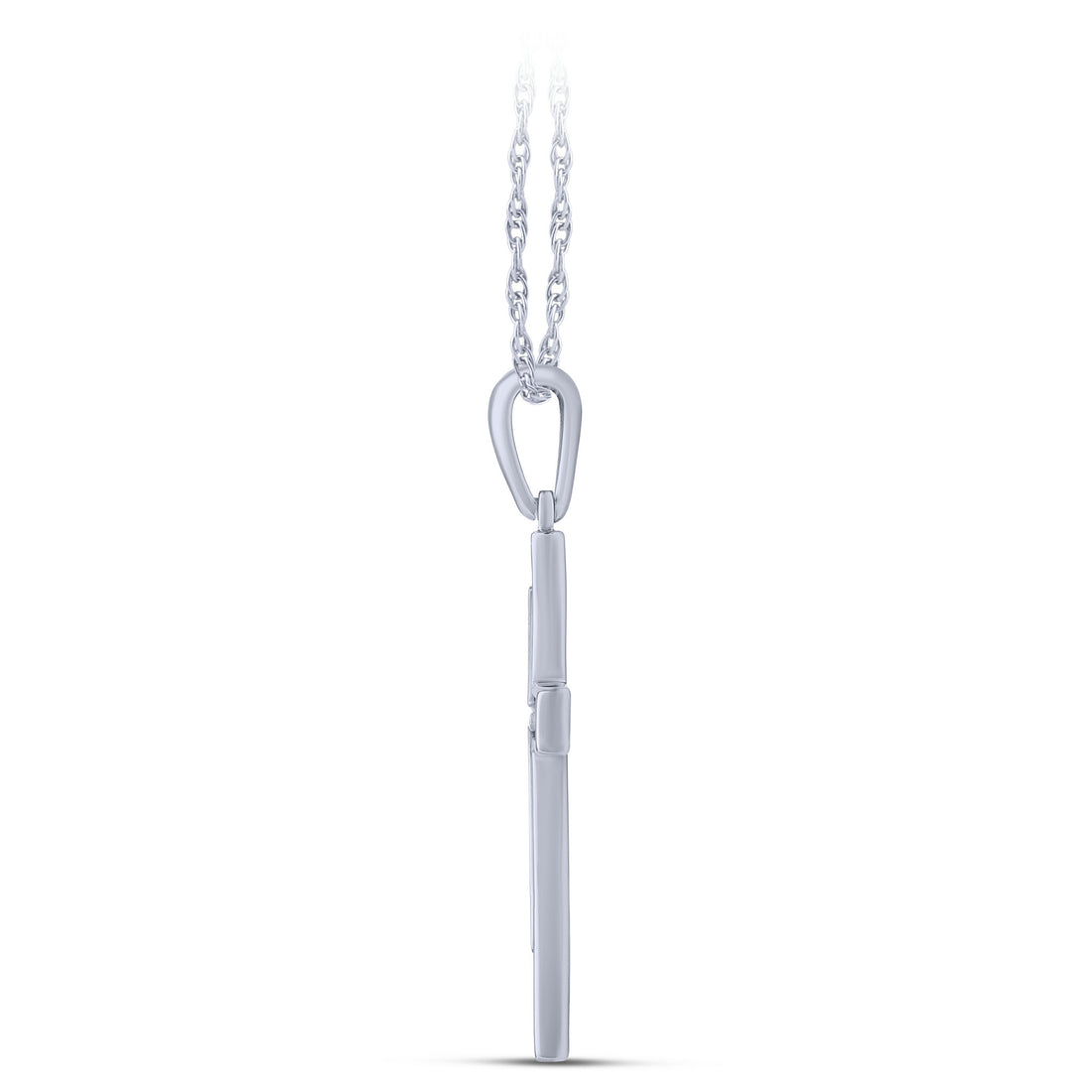 10K White Gold Cross Pendant - product