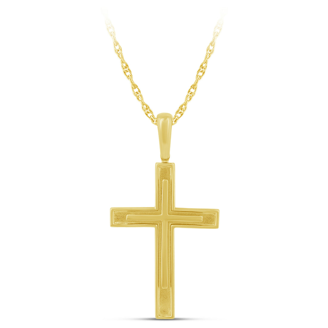 10K Yellow Gold Cross Pendant - product