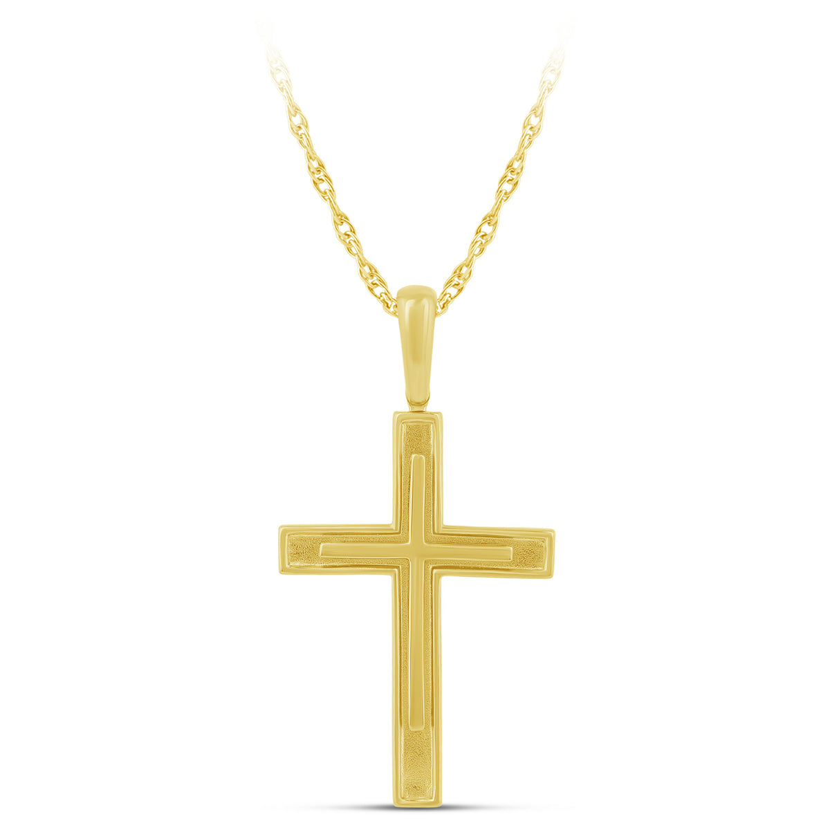 10K Yellow Gold Cross Pendant - product