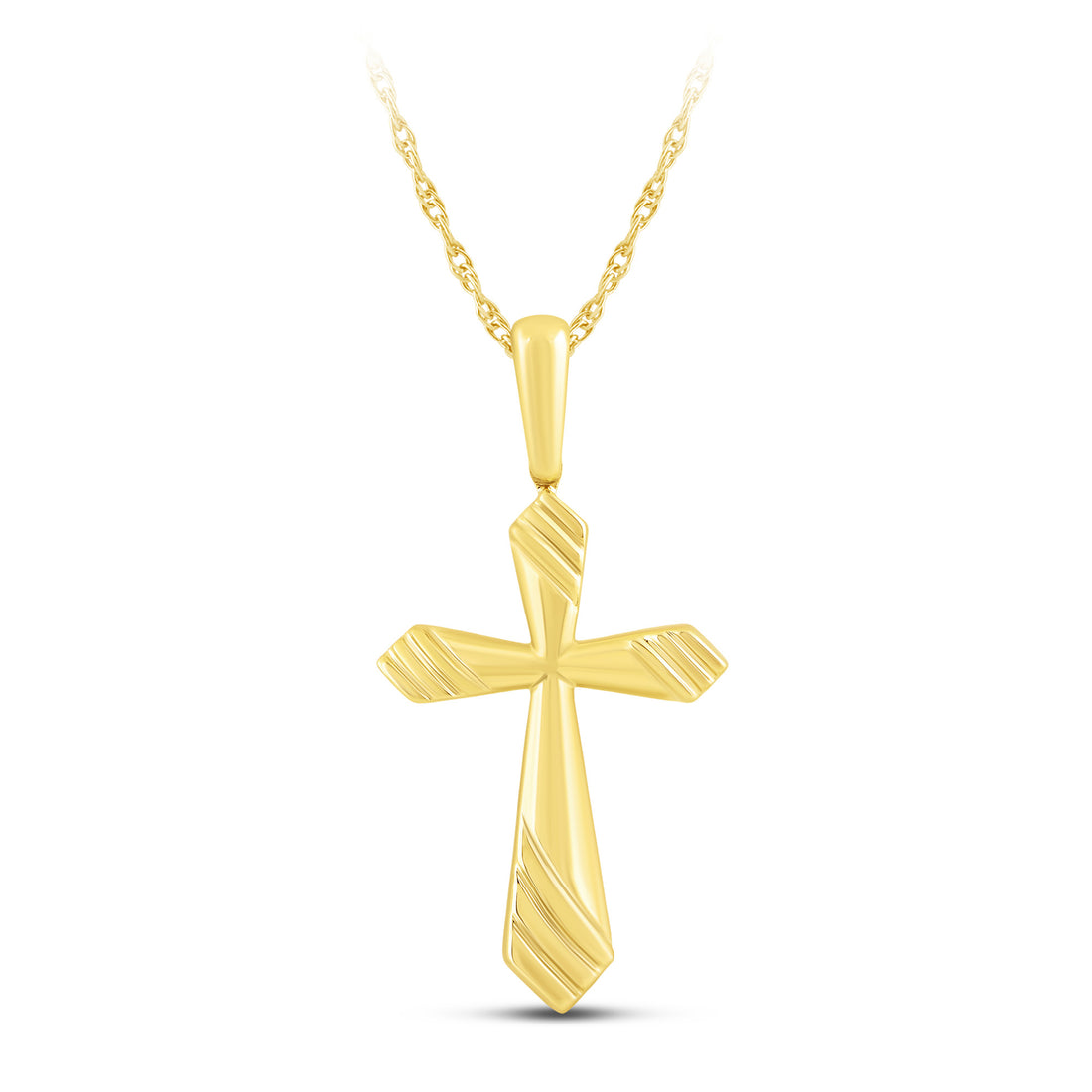 10K Yellow Gold Cross Pendant - product