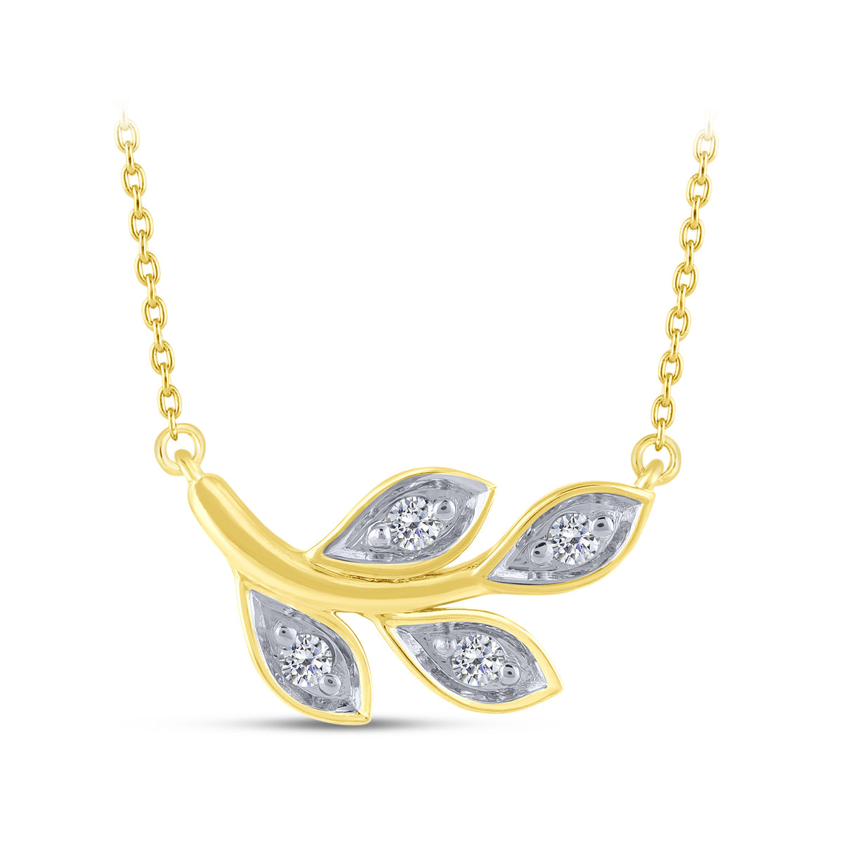 Sterling Silver Round Lab-Grown Diamond Necklace – 0.1 CTW - product