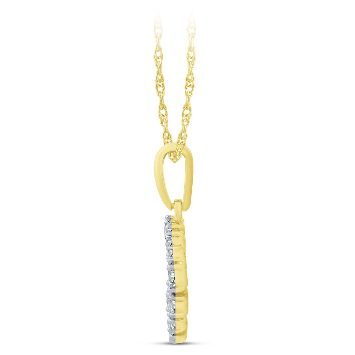 10K Yellow Gold Round Lab-Grown Diamond Circle Pendant – 0.25 CTW - product
