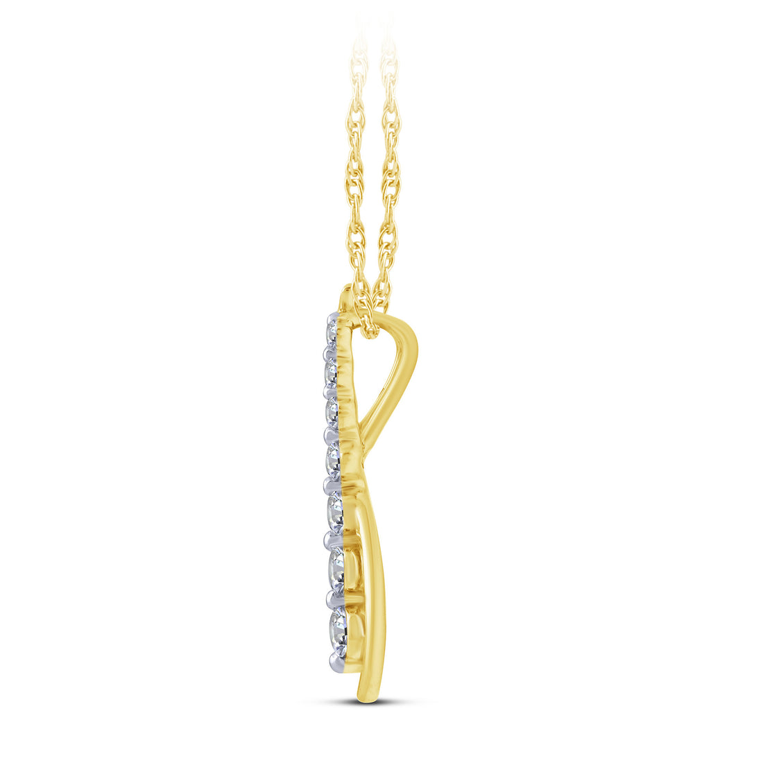 10K Yellow Gold Round Lab-Grown Diamond Pendant – 0.2 CTW - product