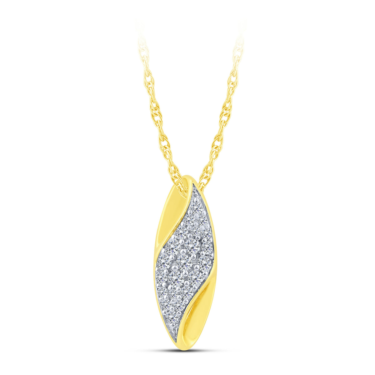 10K Yellow Gold Round Lab-Grown Diamond Pendant – 0.25 CTW - product