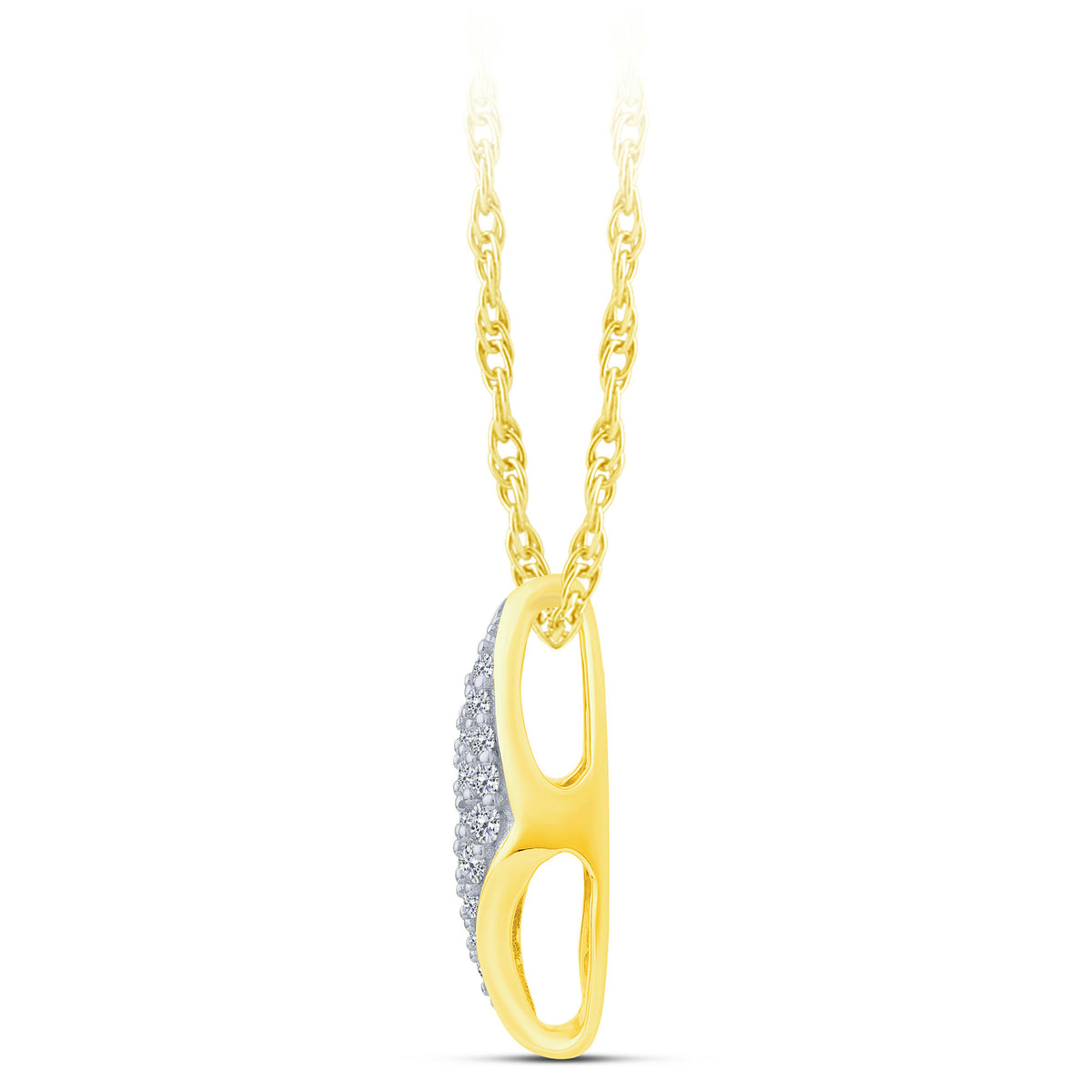 10K Yellow Gold Round Lab-Grown Diamond Pendant – 0.25 CTW - product