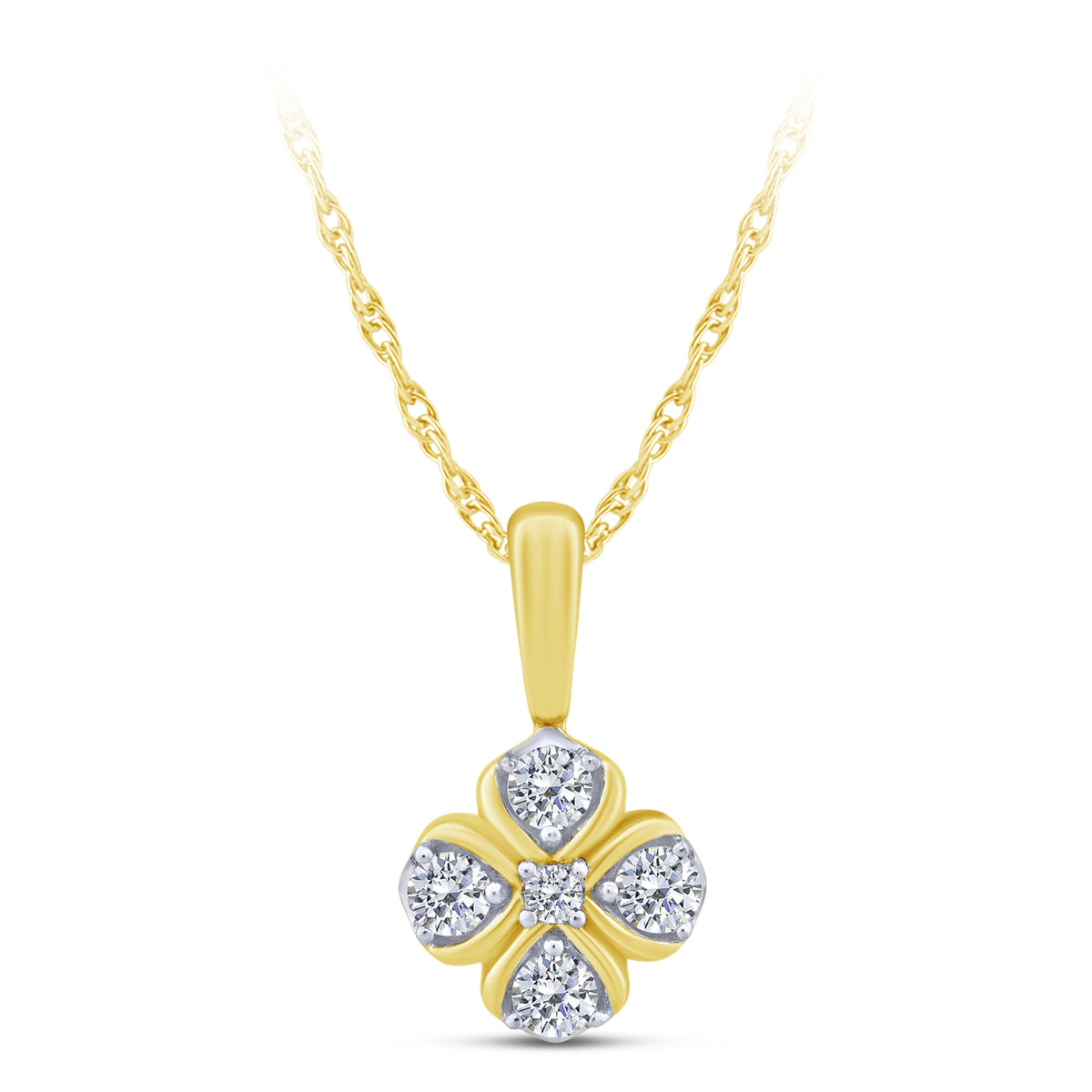 10K Yellow Gold Round Lab-Grown Diamond Pendant – 0.25 CTW - product