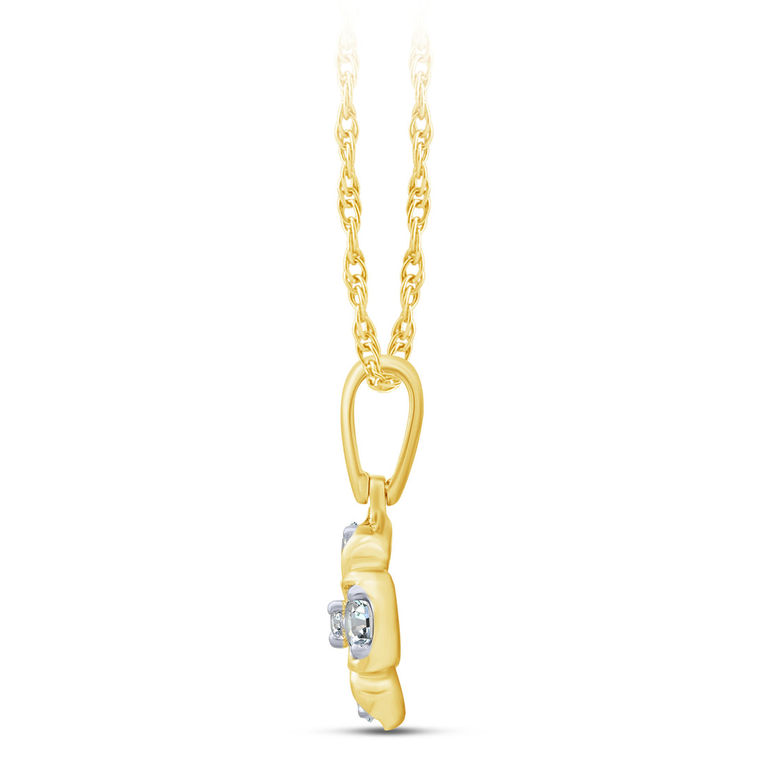 10K Yellow Gold Round Lab-Grown Diamond Pendant – 0.25 CTW - product