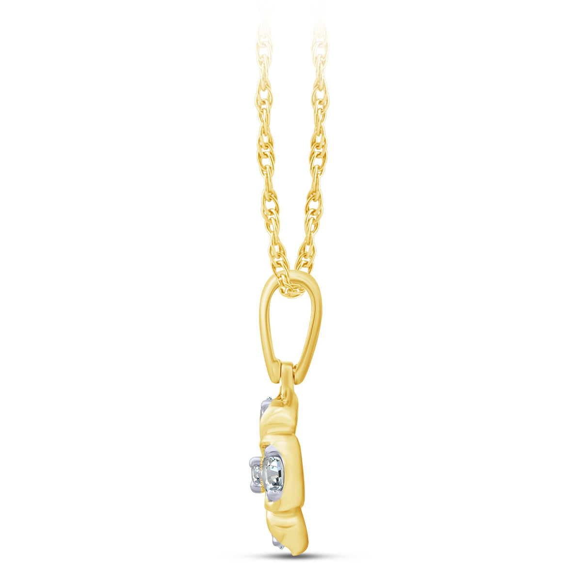 10K Yellow Gold Round Lab-Grown Diamond Pendant – 0.25 CTW - product