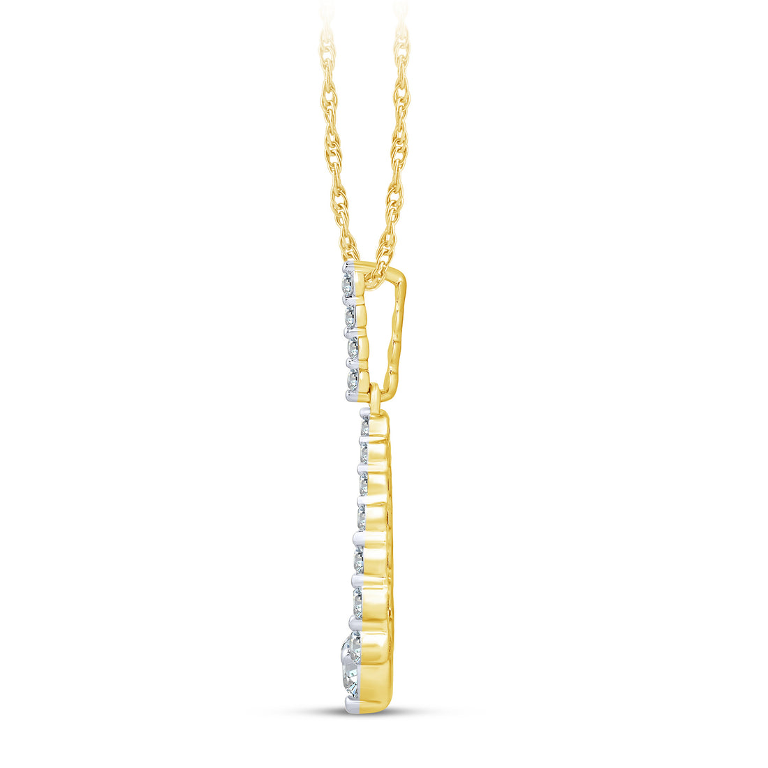 10K Yellow Gold Round Lab-Grown Diamond Pendant – 0.5 CTW - product