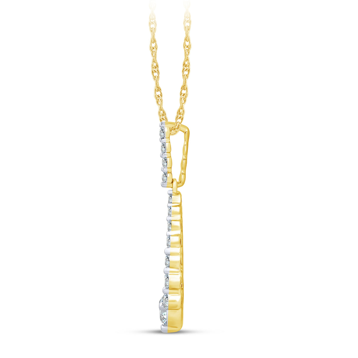 10K Yellow Gold Round Lab-Grown Diamond Pendant – 0.5 CTW - product