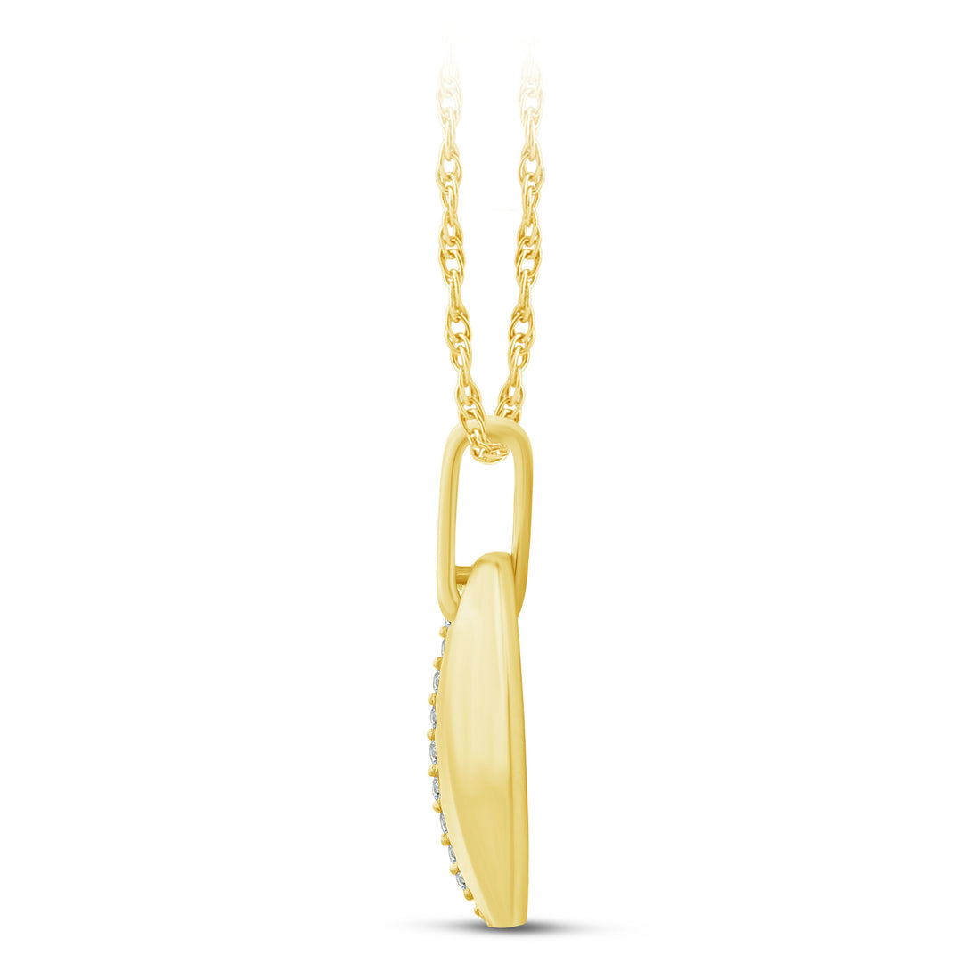 10K Yellow Gold Round Lab-Grown Diamond Pendant – 0.16 CTW - product