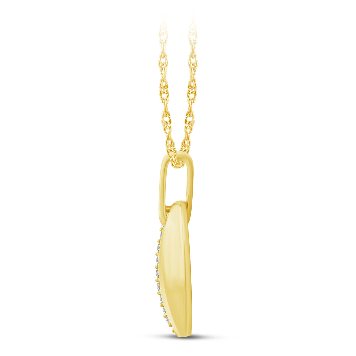 10K Yellow Gold Round Lab-Grown Diamond Pendant – 0.16 CTW - product