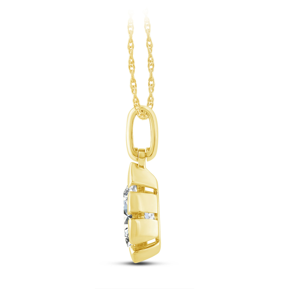 14K Yellow Gold Pear Lab-Grown Diamond Pendant – 1.05 CTW - product