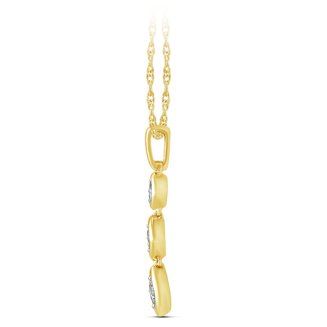 14K Yellow Gold Round Natural Diamond Pendant – 0.5 CTW - product