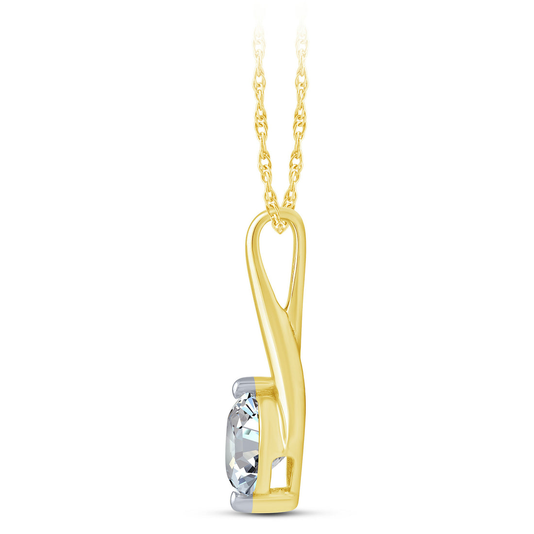 14K Yellow Gold Round Lab-Grown Diamond Pendant – 1.03 CTW - product