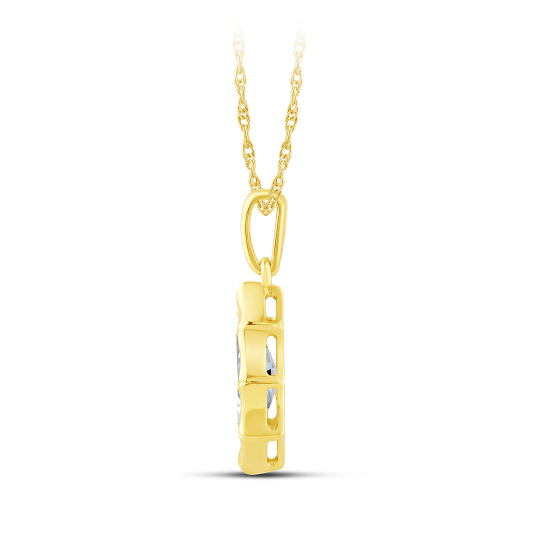 14K Yellow Gold Marquise Lab-Grown Diamond Pendant – 1.05 CTW - product