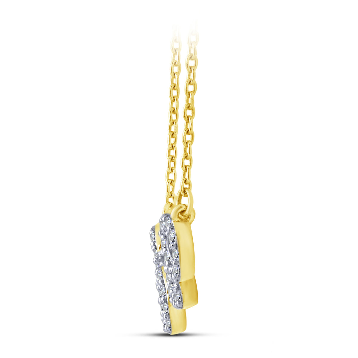 10K Yellow Gold Round Lab-Grown Diamond Necklace – 0.2 CTW - product