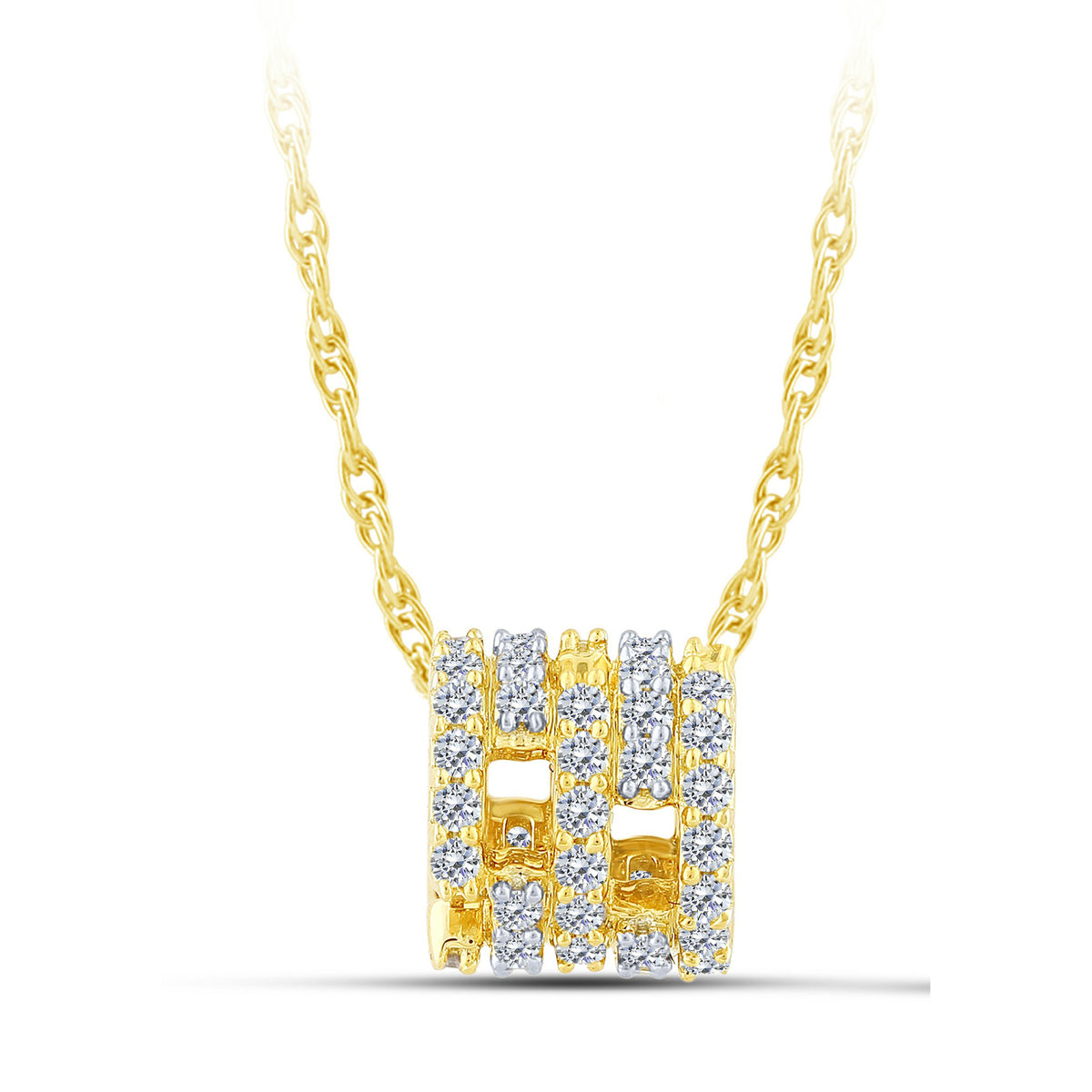 14K Yellow Gold Round Lab-Grown Diamond Pendant – 0.25 CTW - product