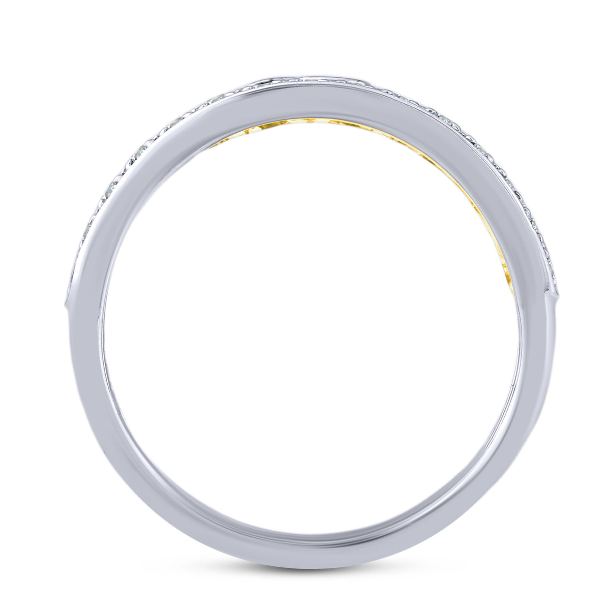 14K Two-Tone Gold Round Natural Diamond Fashion Ring – 0.33 CTW - product