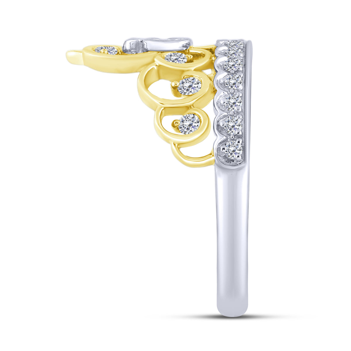 14K Two-Tone Gold Round Natural Diamond Fashion Ring – 0.33 CTW - product