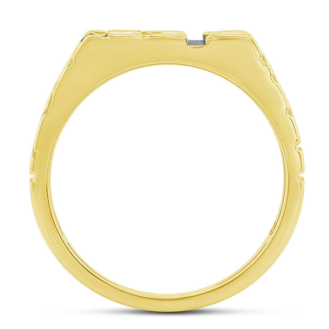 10K Yellow Gold Men's Cross Fashion Ring - product