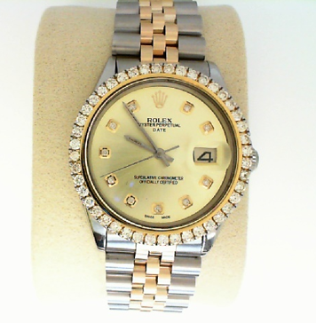 Rolex Datejust 18KT Stainless Steel  Diamond Bezel