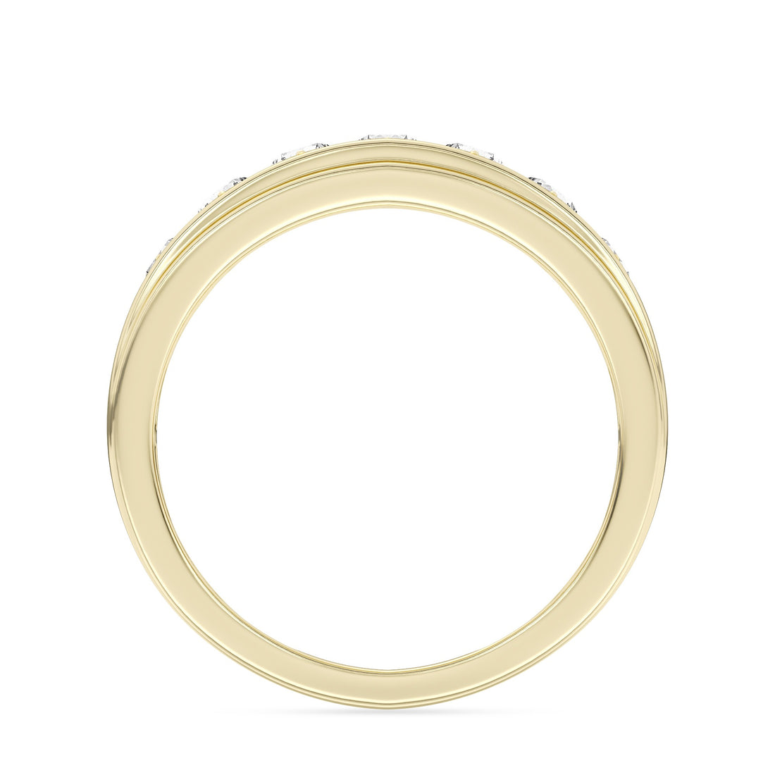 10K Yellow Gold Round Lab-Grown Diamond Men's Wedding Band – 1.04 CTW - product