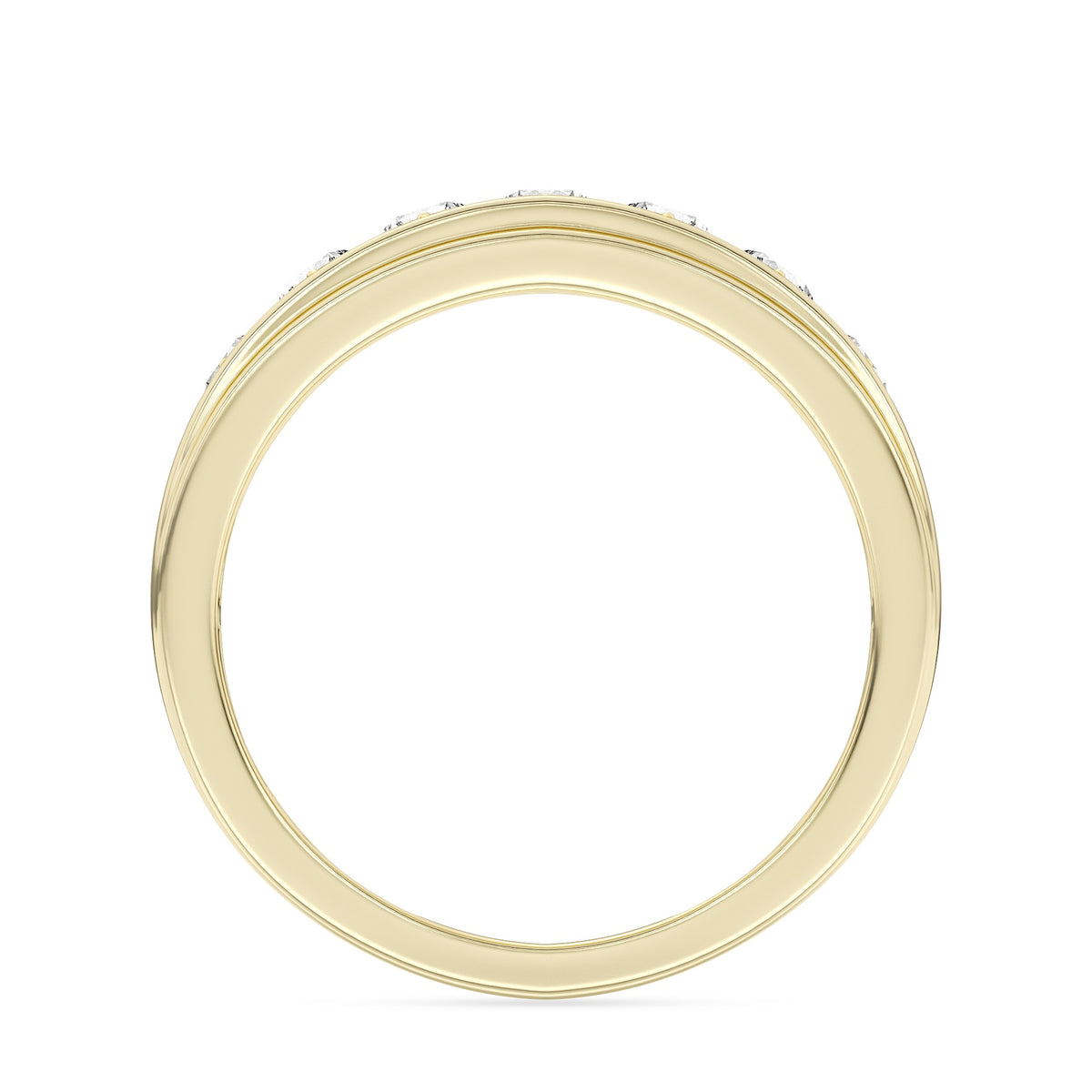 10K Yellow Gold Round Lab-Grown Diamond Men's Wedding Band – 1.92 CTW - product