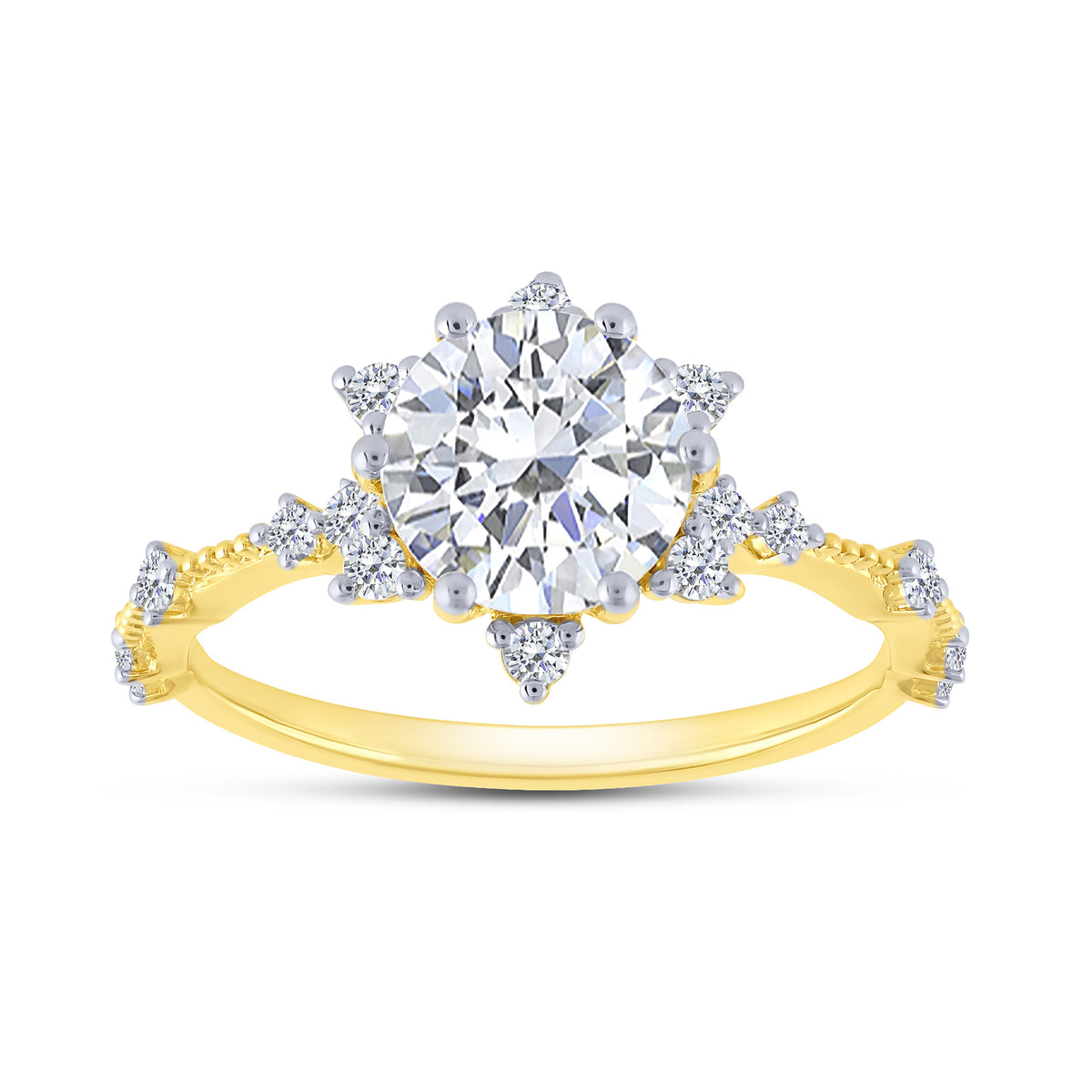 14K Yellow Gold Round Lab-Grown Diamond Engagement Ring – 1.75 CTW - product