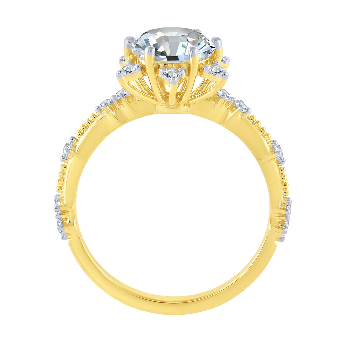 14K Yellow Gold Round Lab-Grown Diamond Engagement Ring – 1.75 CTW - product