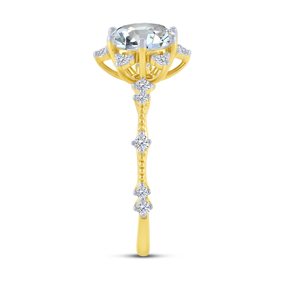 14K Yellow Gold Round Lab-Grown Diamond Engagement Ring – 1.75 CTW - product