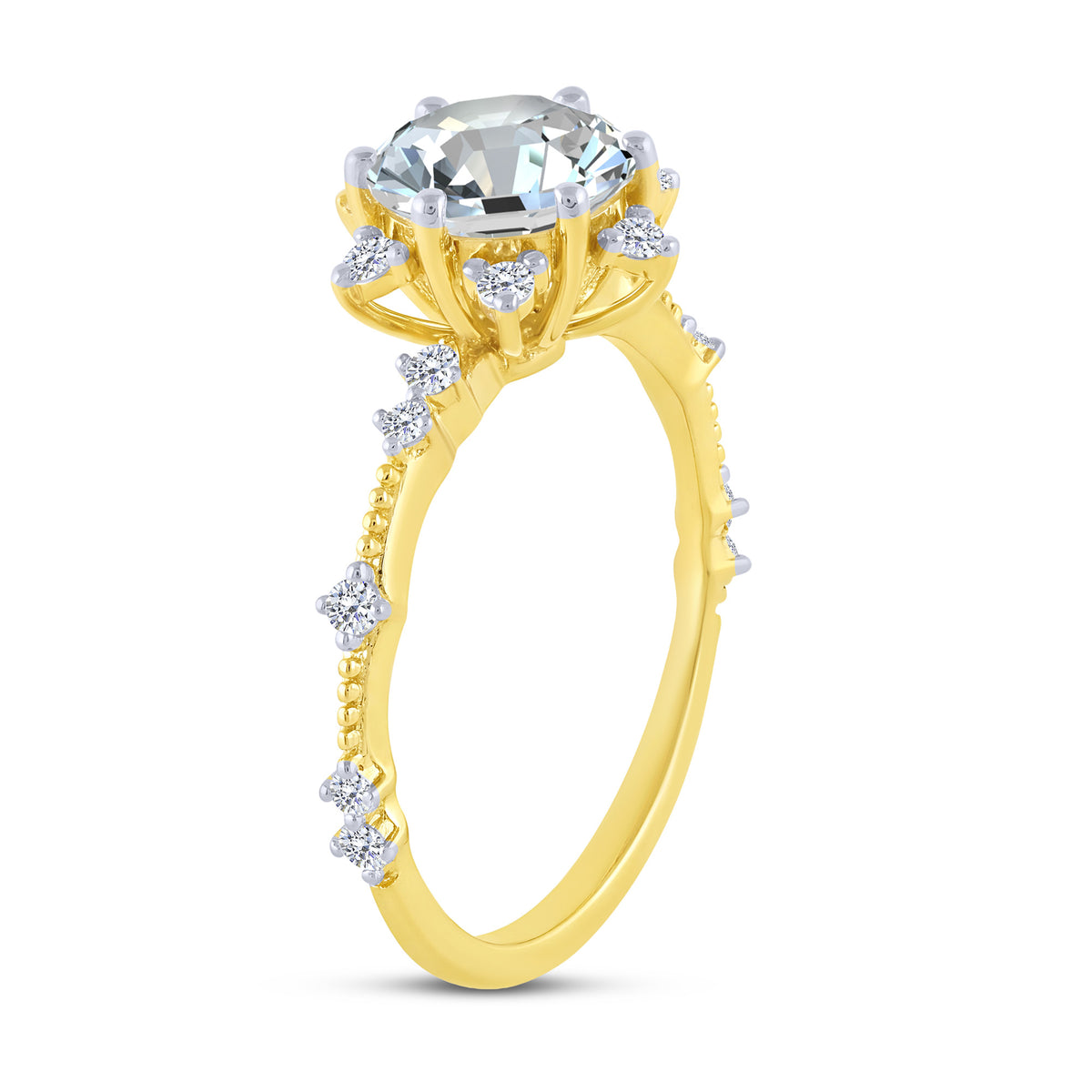 14K Yellow Gold Round Lab-Grown Diamond Engagement Ring – 1.75 CTW - product