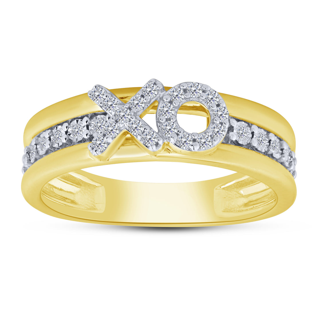 10K Yellow Gold Round Lab-Grown Diamond Fashion Ring – 0.16 CTW - product