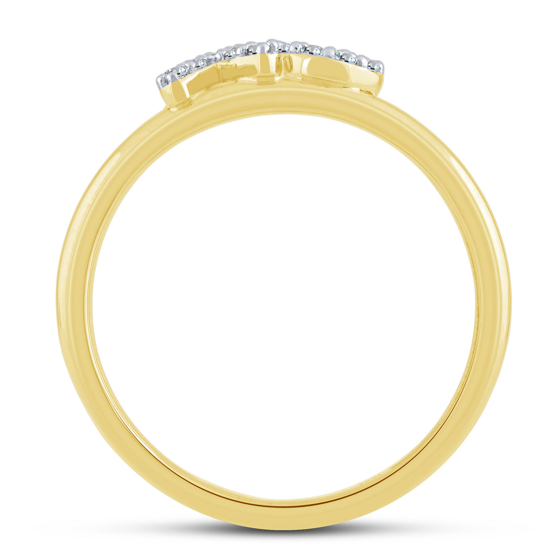 10K Yellow Gold Round Lab-Grown Diamond Fashion Ring – 0.16 CTW - product