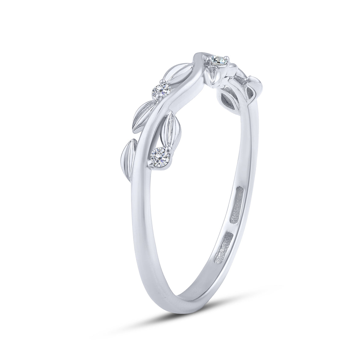 10K White Gold Round Lab-Grown Diamond Wedding Band – 0.05 CTW - product