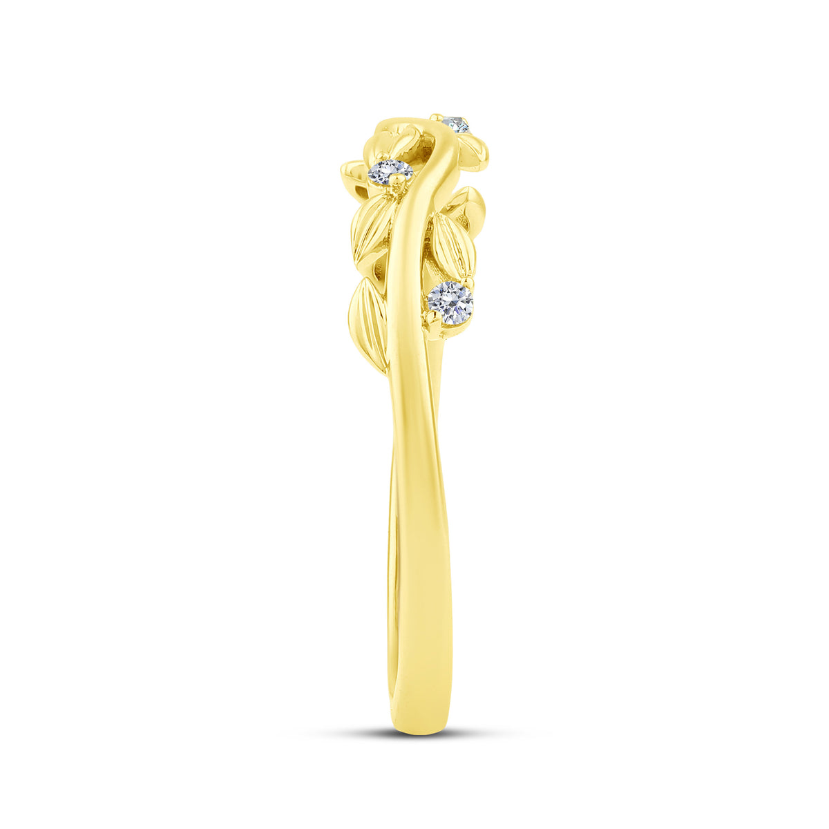 10K Yellow Gold Round Lab-Grown Diamond Wedding Band – 0.05 CTW - product