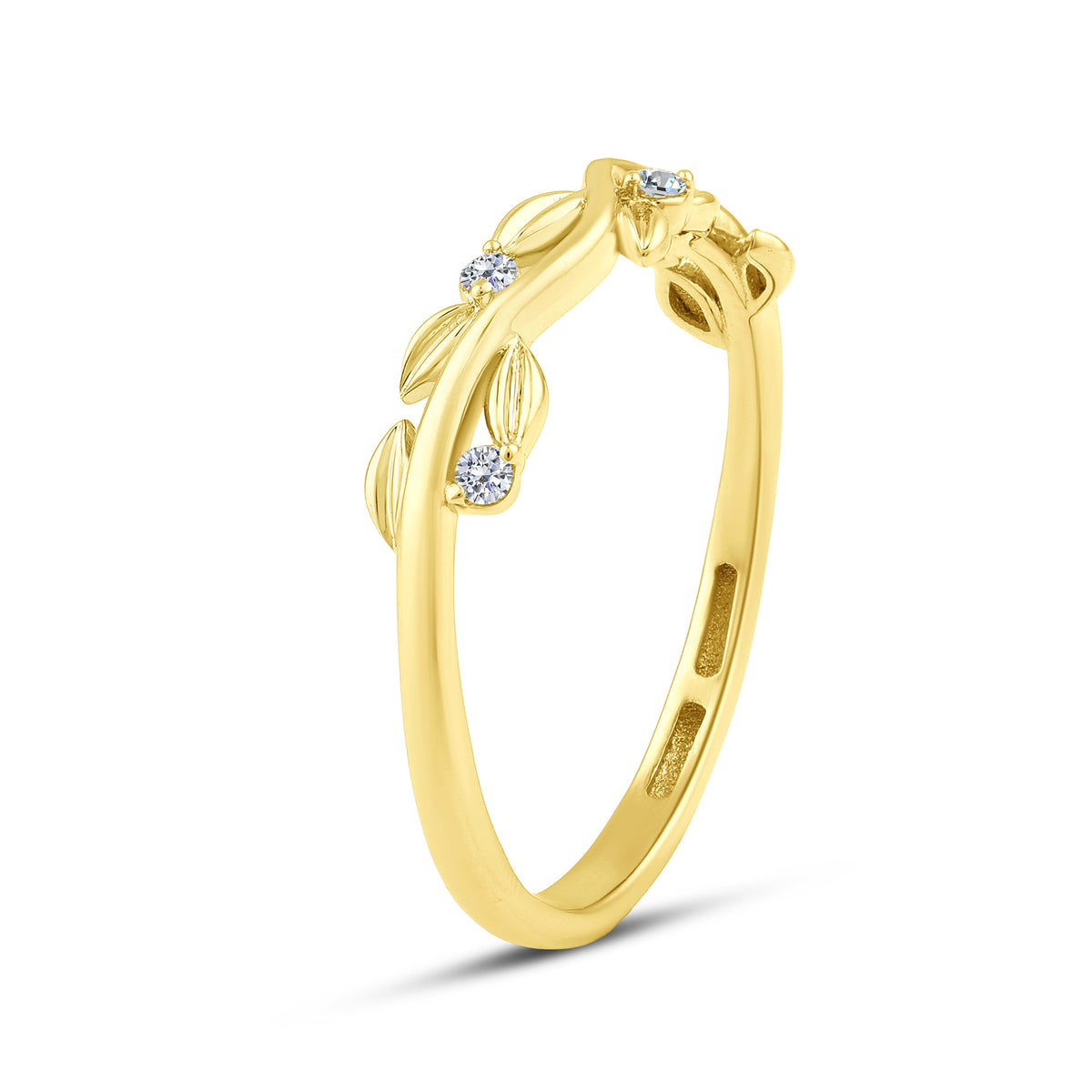 10K Yellow Gold Round Lab-Grown Diamond Wedding Band – 0.05 CTW - product