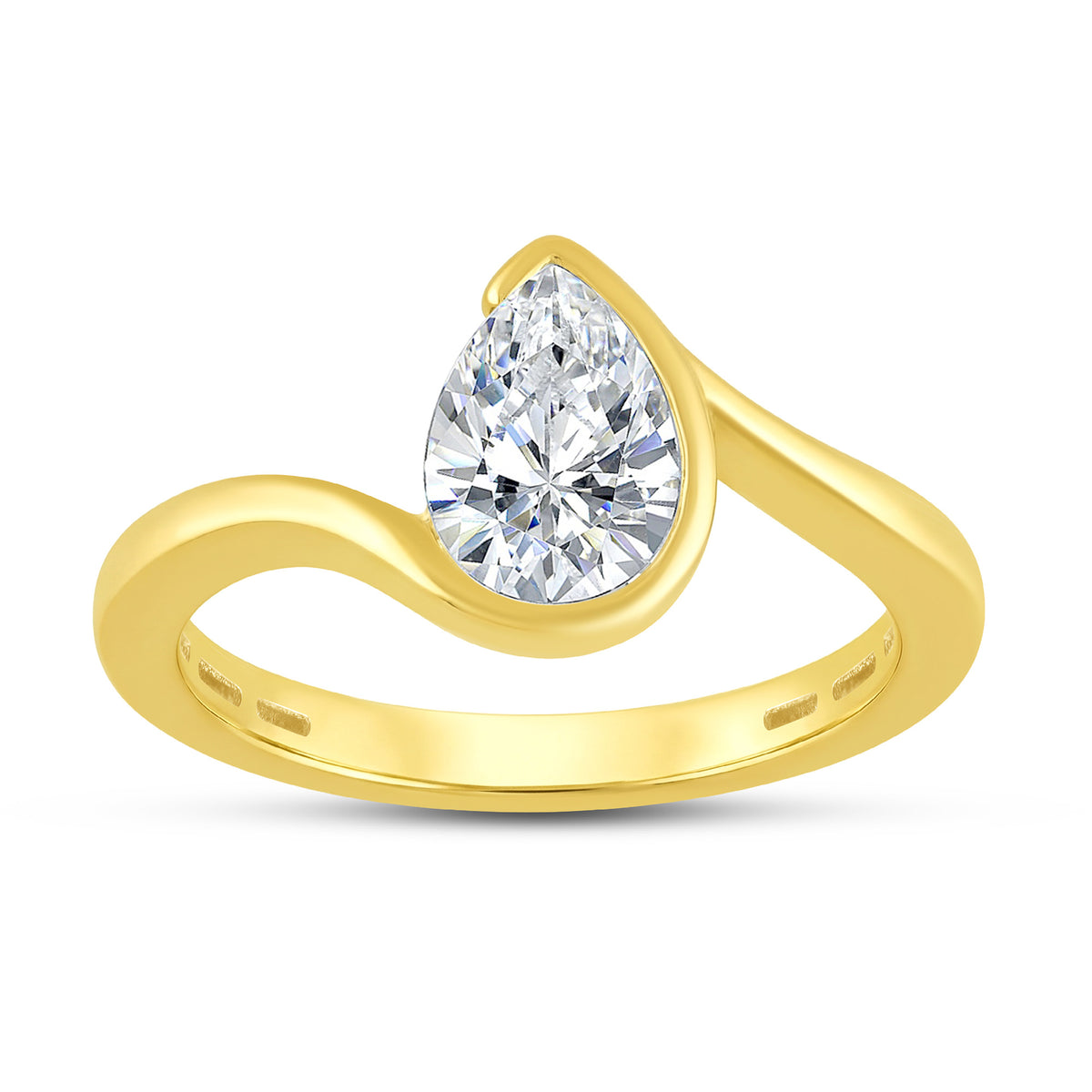 14K Yellow Gold Pear Lab-Grown Diamond Solitaire – 1.03 CTW - product