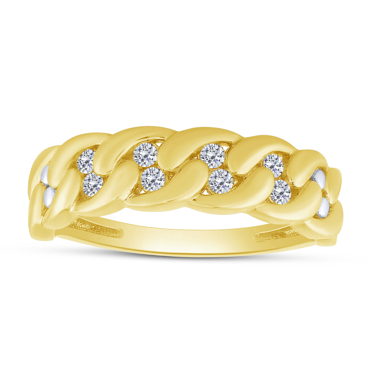 10K Yellow Gold Round Lab-Grown Diamond Wedding Band – 0.15 CTW - product