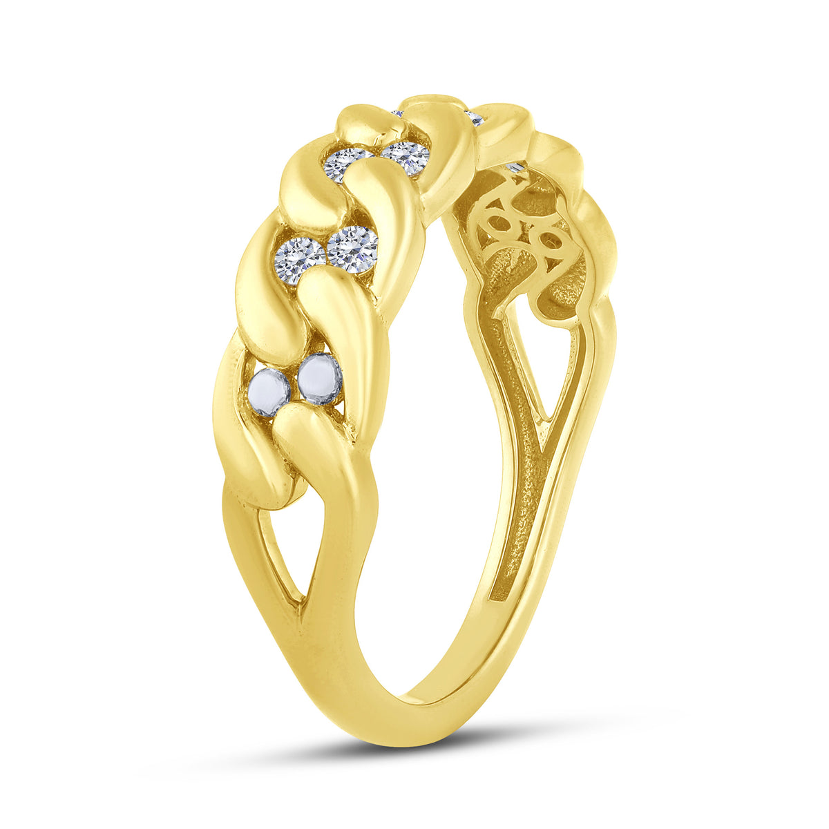 10K Yellow Gold Round Lab-Grown Diamond Wedding Band – 0.15 CTW - product