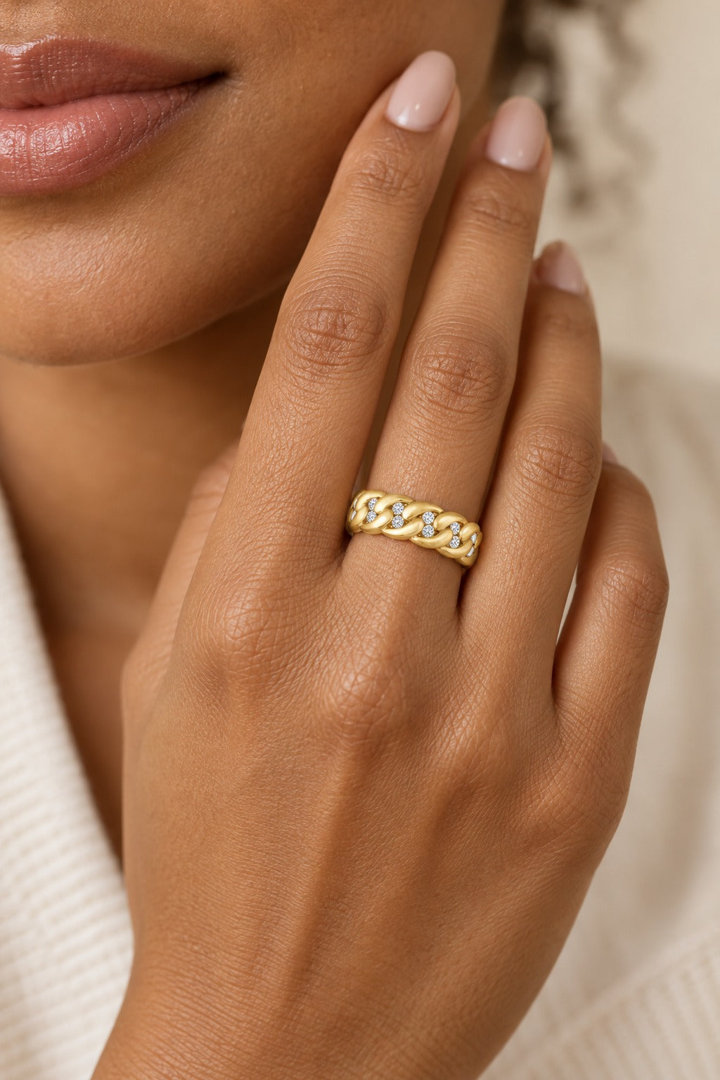 10K Yellow Gold Round Lab-Grown Diamond Wedding Band – 0.15 CTW - lifestyle