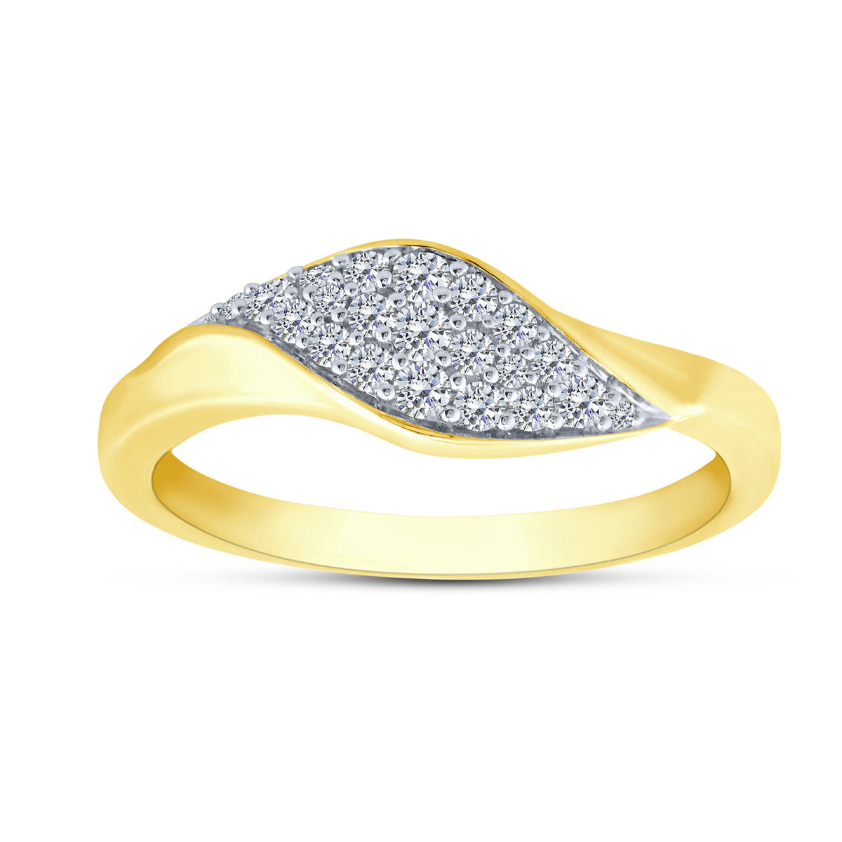 10K Yellow Gold Round Lab-Grown Diamond Fashion Ring – 0.25 CTW - product