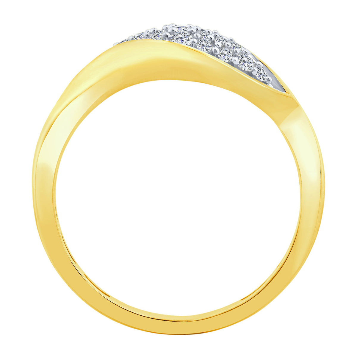 10K Yellow Gold Round Lab-Grown Diamond Fashion Ring – 0.25 CTW - product