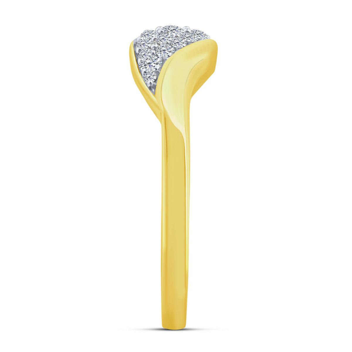 10K Yellow Gold Round Lab-Grown Diamond Fashion Ring – 0.25 CTW - product