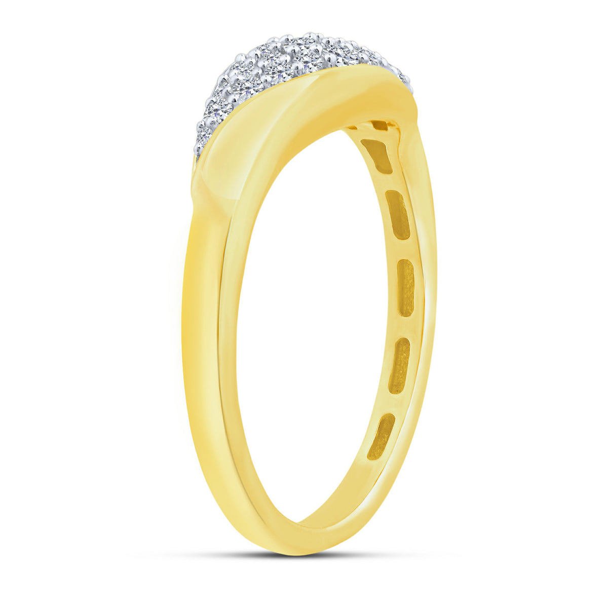 10K Yellow Gold Round Lab-Grown Diamond Fashion Ring – 0.25 CTW - product