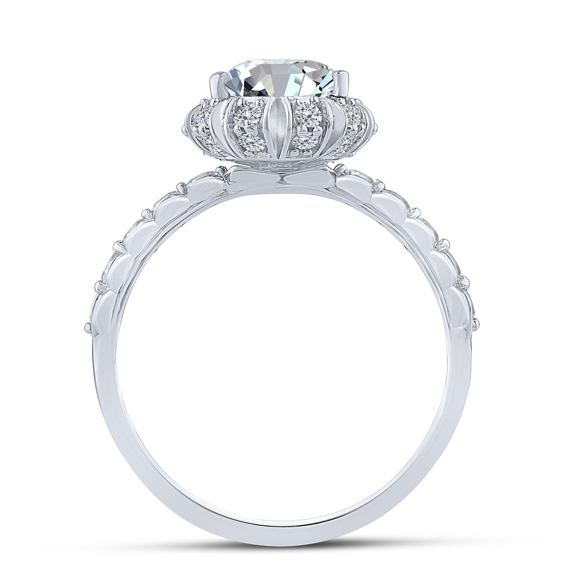 14K White Gold Lab-Grown Diamond Engagement Ring – 2.53 CTW - product