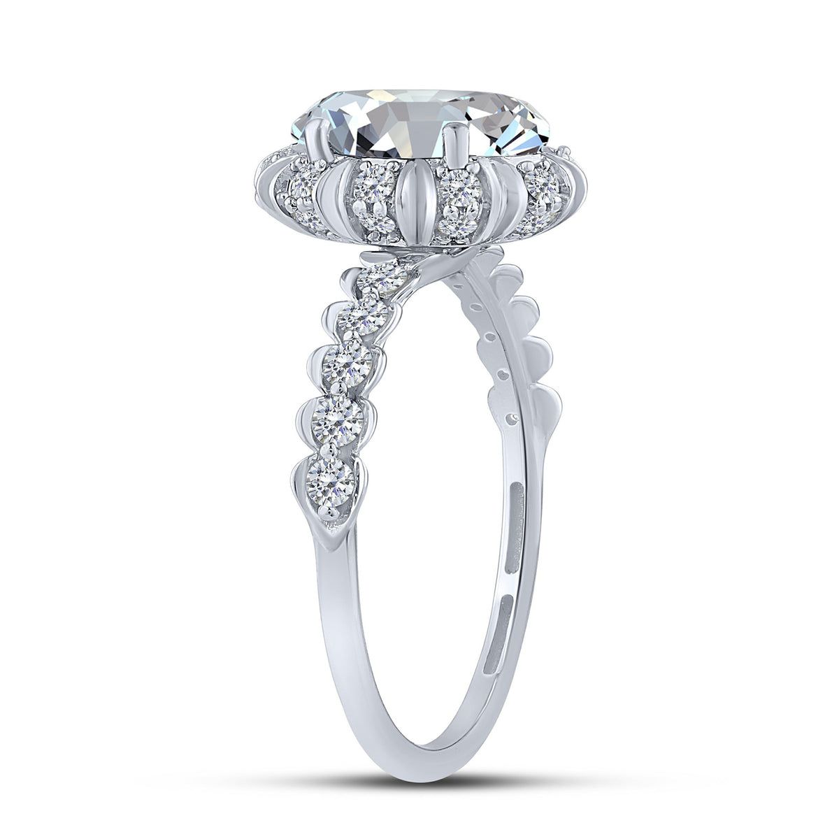 14K White Gold Lab-Grown Diamond Engagement Ring – 2.53 CTW - product