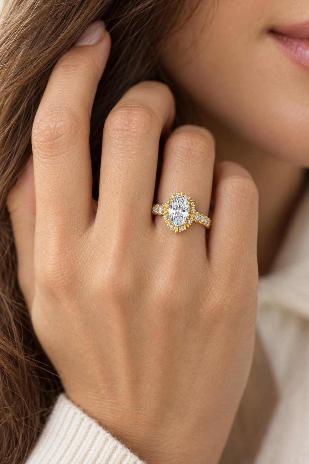 14K Yellow Gold Lab-Grown Diamond Engagement Ring – 2.53 CTW - lifestyle