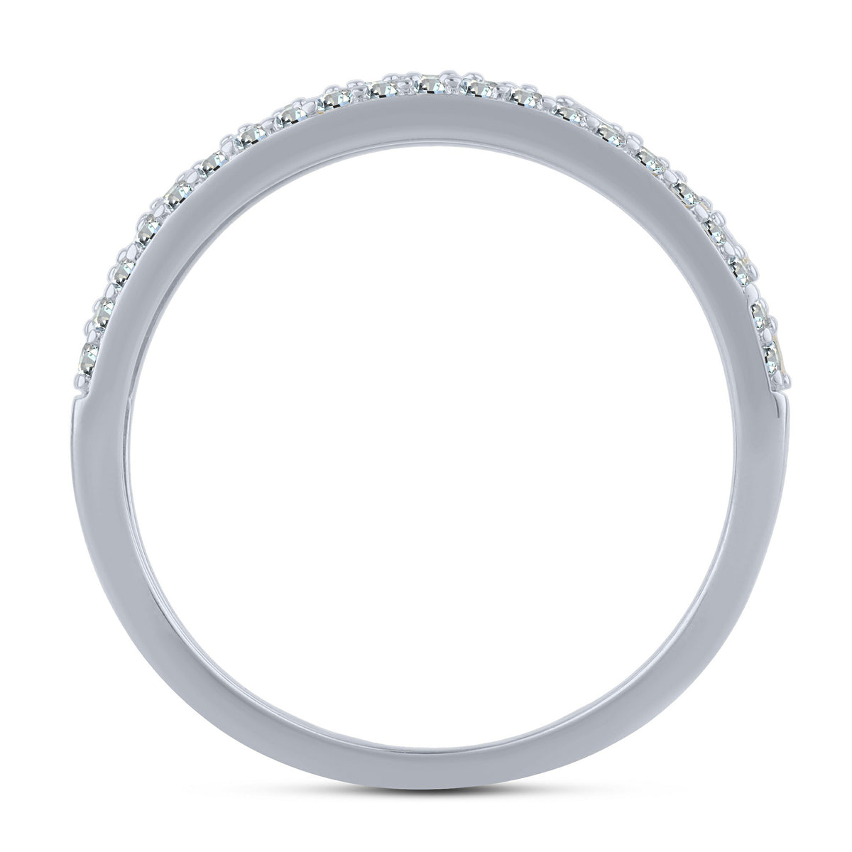 14K White Gold Lab-Grown Diamond Wedding Band – 0.58 CTW - product