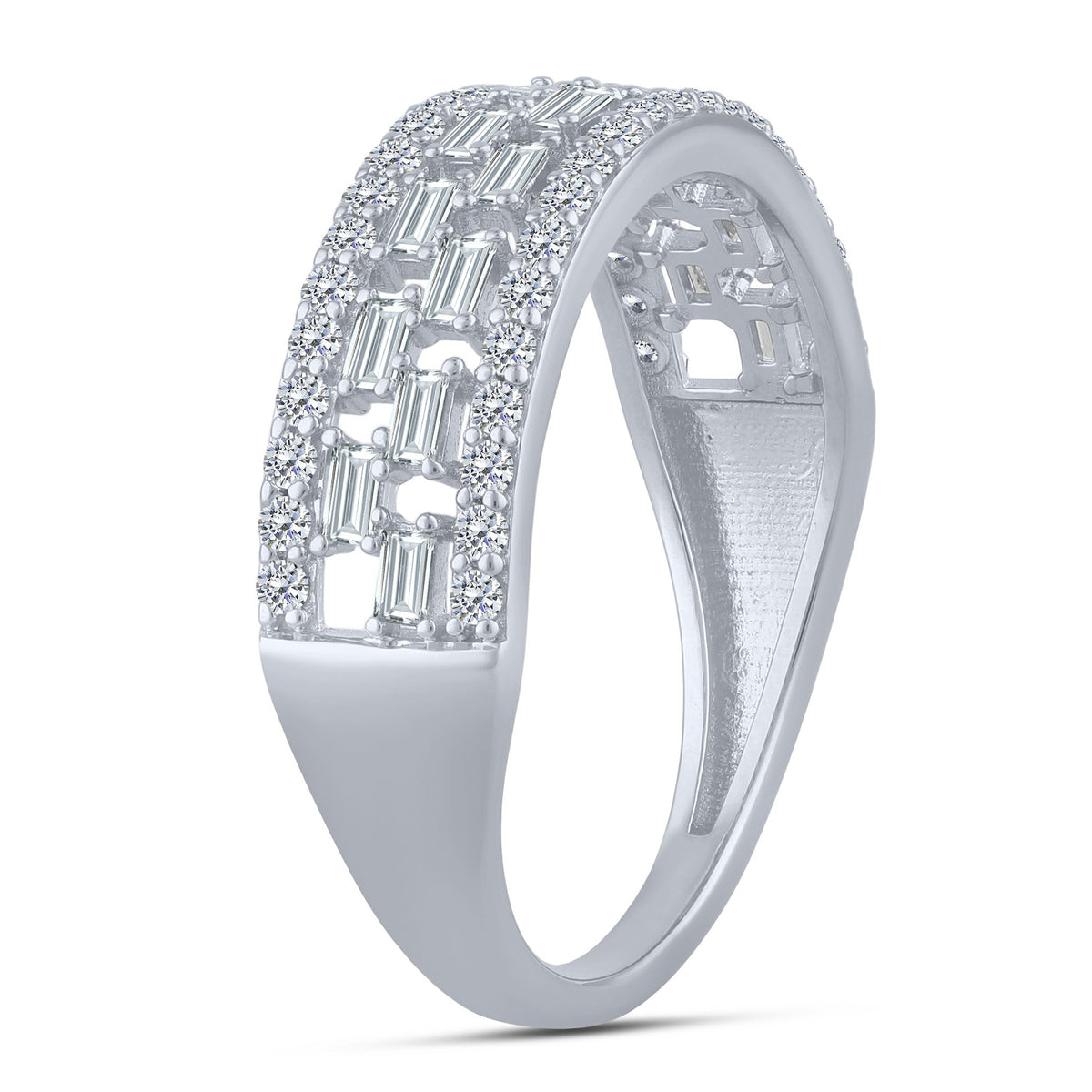 14K White Gold Lab-Grown Diamond Wedding Band – 0.58 CTW - product